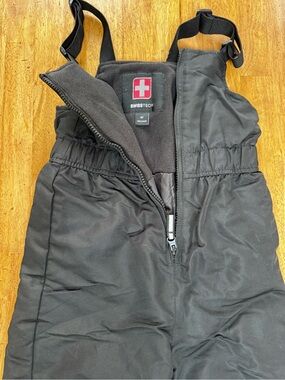 Swiss Tech Kids Black Insulated Snow Bib Pants